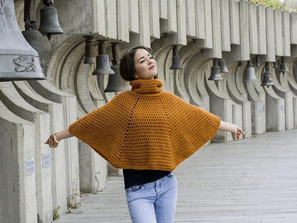 Crochet Winter Chunky Poncho Pattern by Avarus Crochet Designs