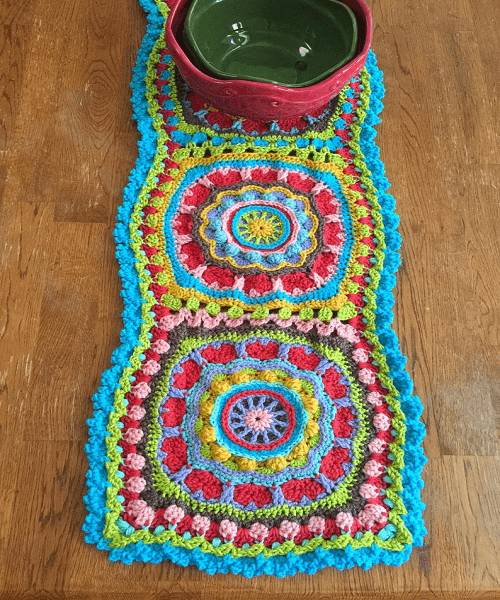 Mandala Table Runner Crochet Pattern by Part Pixy Patterns