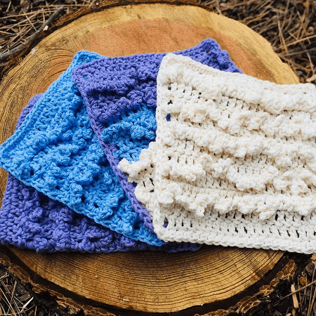 Ruffled Dishcloth Crochet Pattern by North Summit Creations