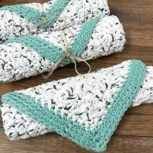 Rustic Farmhouse Dishcloth Crochet Pattern by MJs Off The Hook Designs