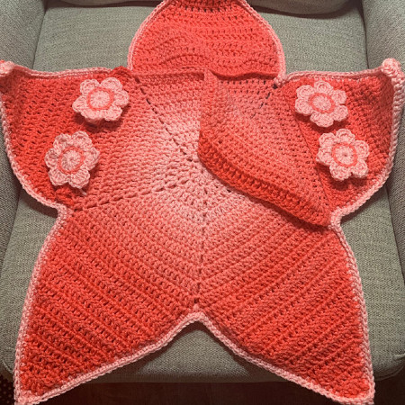 star baby crochet pattern using half double crochet stitch