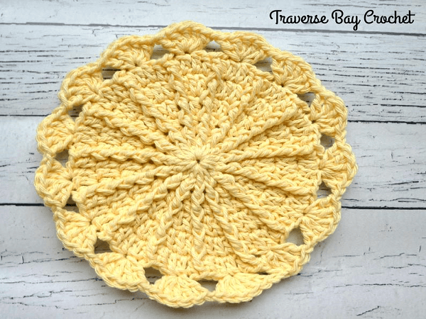 Sunny Day Crochet Dishcloth Pattern by Traverse Bay Crochet