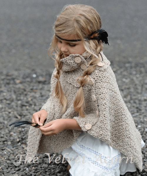 Timberlyn Poncho Crochet Pattern by The Velvet Acorn