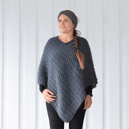 Winter Shells Poncho Crochet Pattern by Hobbii Design