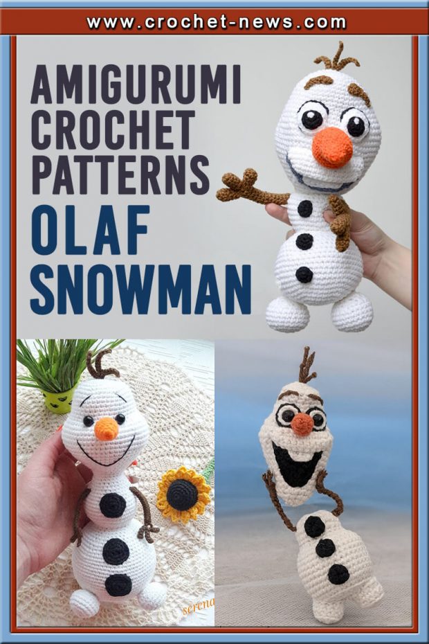 15 olaf snowman amigurumi crochet patterns crochet news