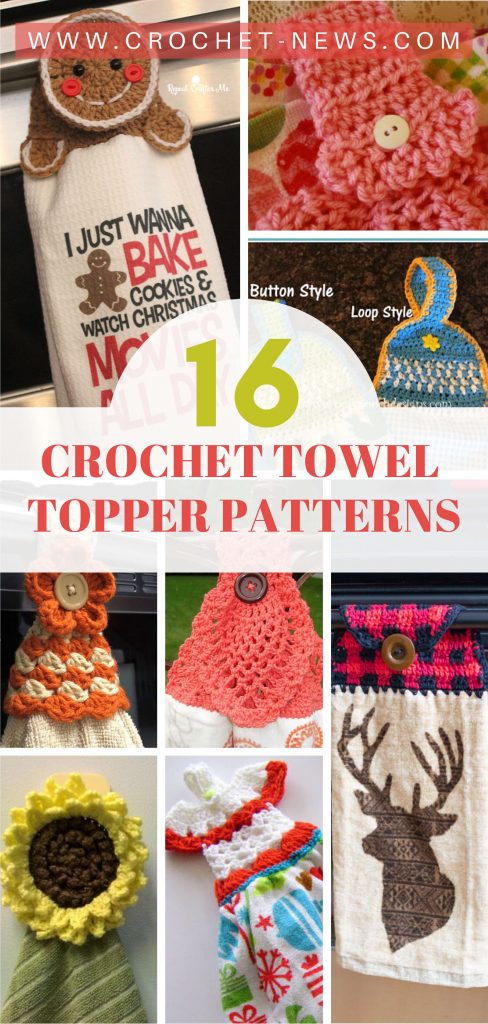 Modern Crochet Kitchen Towel Topper