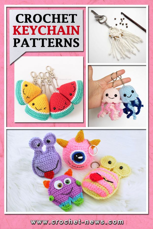 50+ Free Crochet Keychain Pattern Roundup - Sweet Softies