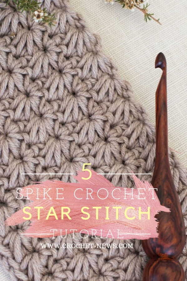 5 Spike Crochet Star Stitch Tutorial
