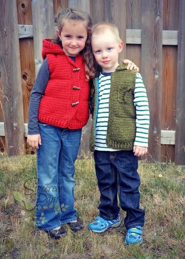 Back to School Toddler Boy Crochet Vest Pattern ﻿