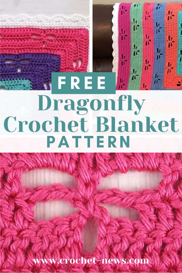 Colourful Dragonfly Blanket crochet Pattern