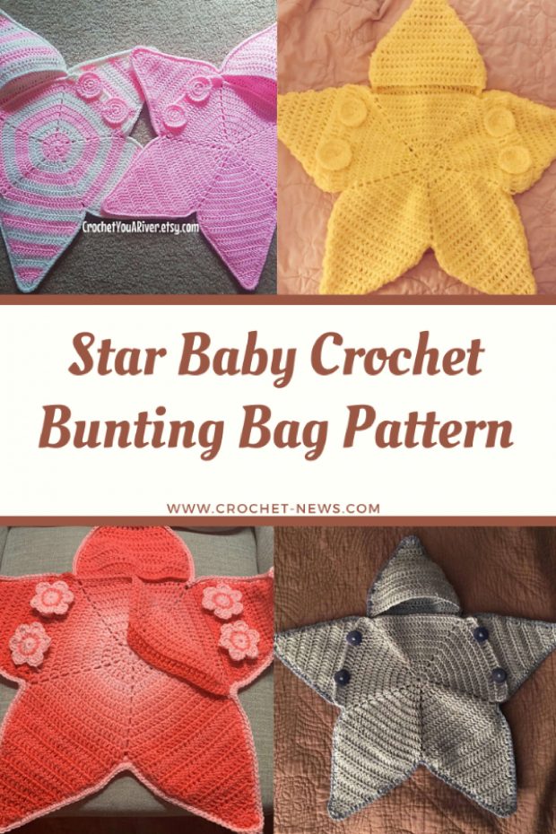 Star Crochet Baby Bunting Pattern