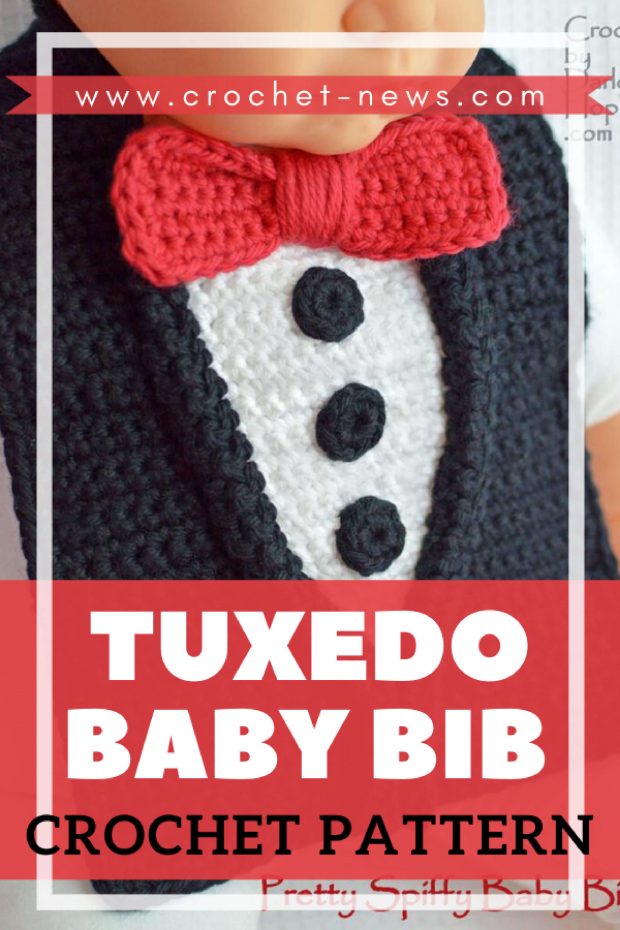 Tuxedo Baby Bib Crochet Pattern