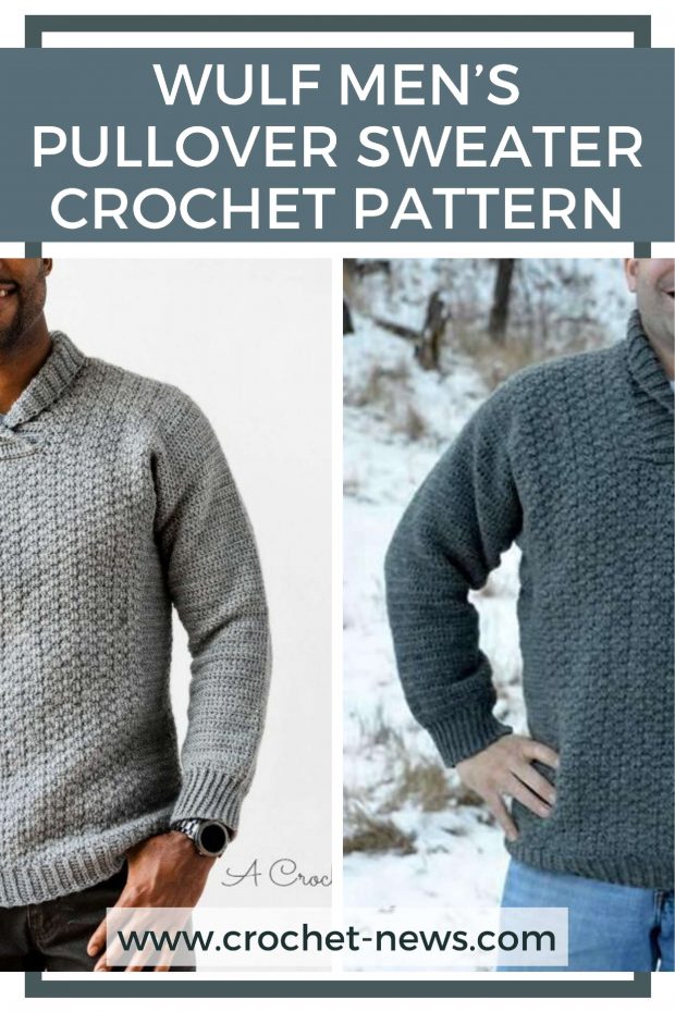 Wulf Men's Crochet Pullover Sweater Pattern by A Crocheted Simplicity