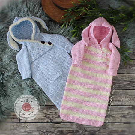 Baby Bunting Newborn Sleep Sack Crochet Pattern by Holly's Hobbies Ptbo