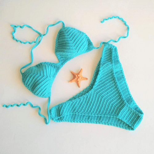 Crochet Blue Lagoon Bikini Pattern by Hooked By Crochet Art