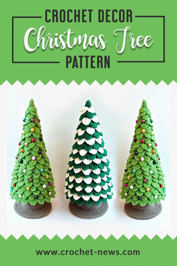 crochet decor christmas tree pattern