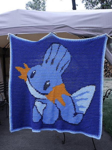 Crochet Mudkip Blanket Pattern by Betty McKnit