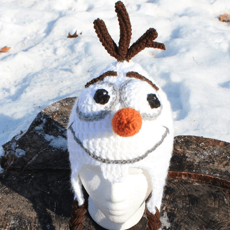  Olaf Disney Crochet Hat Pattern by The Cozy Buckeye