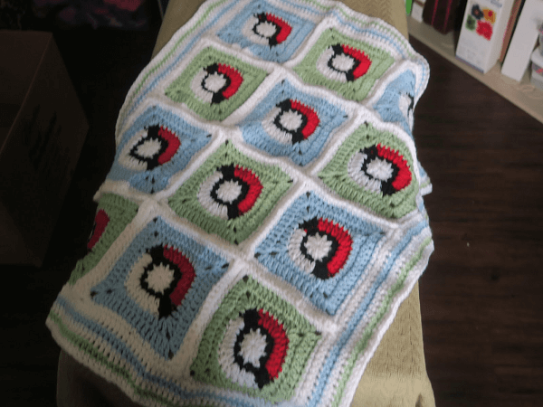 Crochet Pokemon Granny Square Blanket Pattern by Dunn Life & Crafts