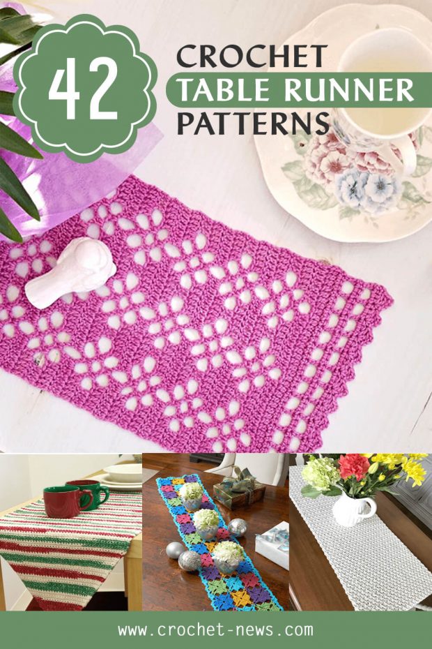 42 Crochet Table Runner Patterns, Circle Table Runner Pattern