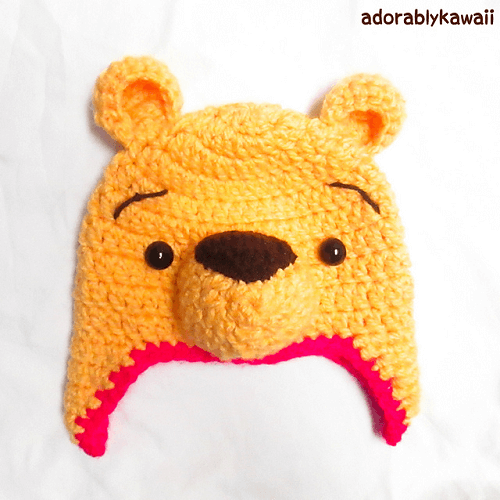 Crochet Winnie The Pooh Hat Pattern by Amanda Maciel