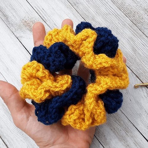Easy Crochet Scrunchie Pattern by Torreya Treasures 