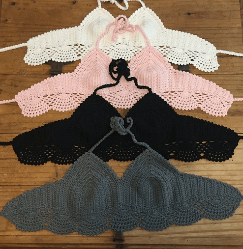 Fan Edged Bralette Crochet Pattern by Adorish Originals