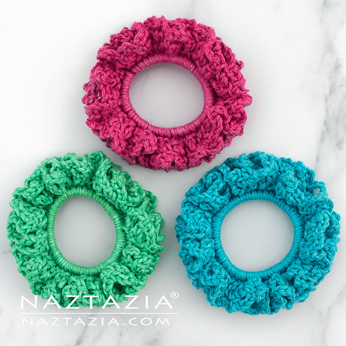 Hair Scrunchies Crochet Pattern by Naztazia