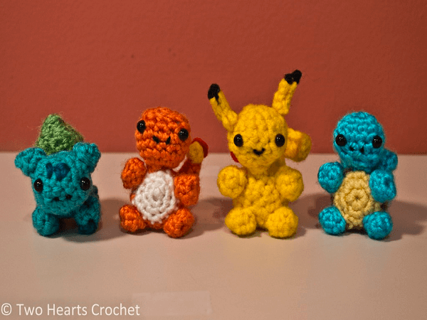 Mini Pokemon Crochet Patterns by Two Hearts Crochet