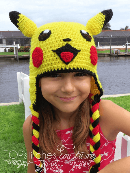 Pikachu Hat Crochet Pattern by Top Stitches Crochet