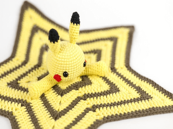 Pikachu Lovey Blanket Crochet Pattern by Amigudolls