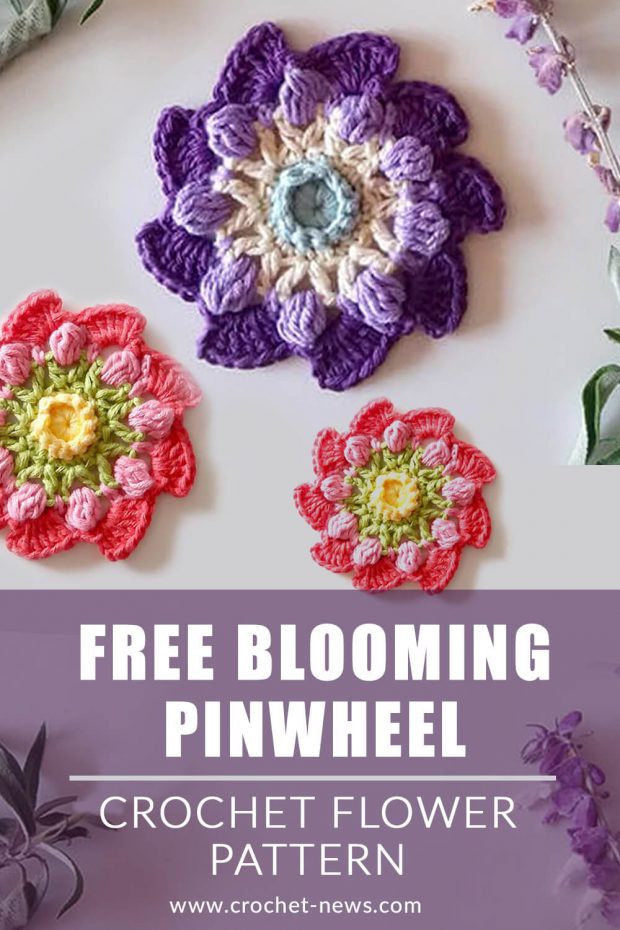 Free Blooming Pinwheel Crochet Flower Pattern Flower