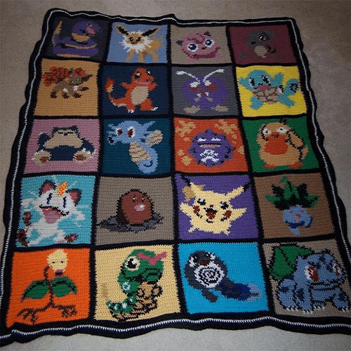 Pokemon Afghan Blanket Crochet Pattern by Stephy W 2001