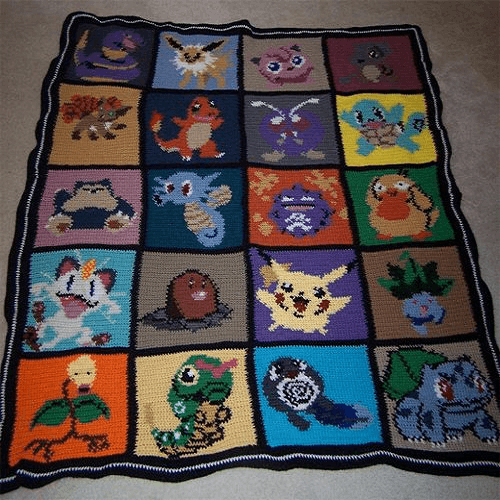 Pokemon Afghan Pattern by Stephy W 2001