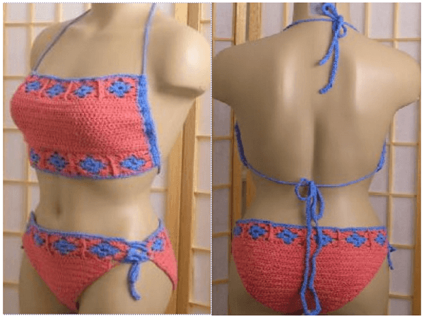 Rosetta Bikini Crochet Pattern by PLC Designs