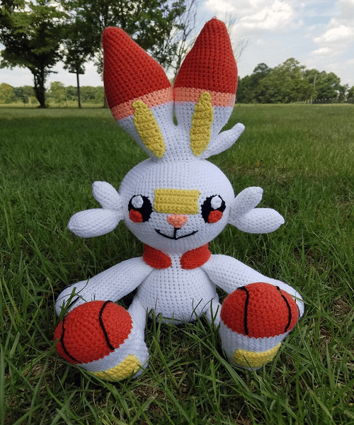 Scorbunny Pokemon Crochet Pattern by Plush And Stuff Designs