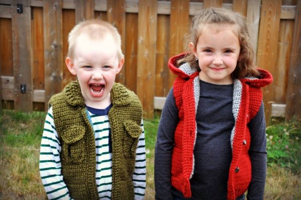 warm cozy Toddler Boy Crochet Vest Pattern