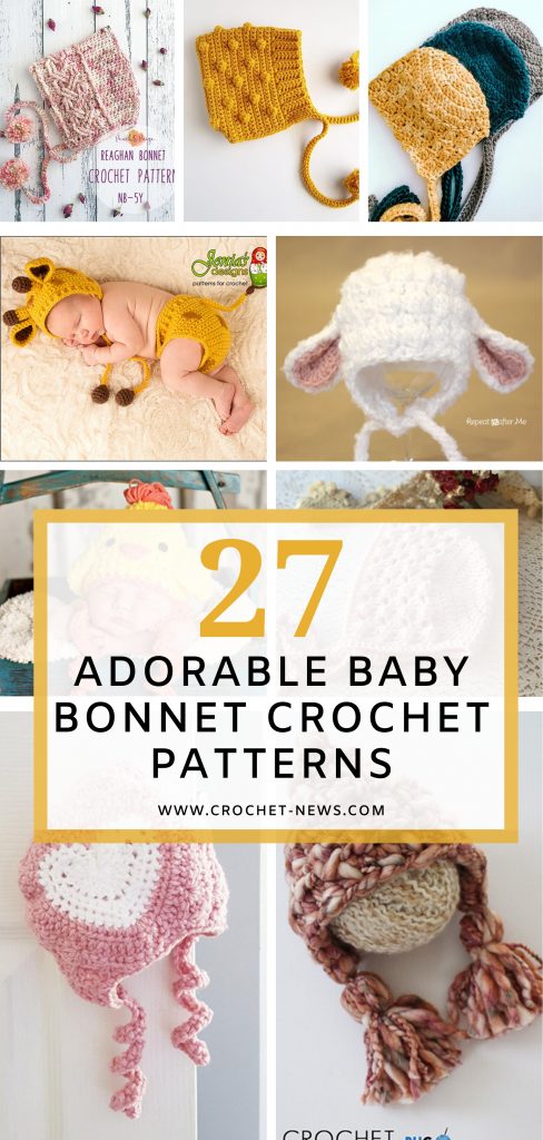 27 Adorable Baby Bonnet Crochet Patterns in 2020 27 Adorable Baby Bonnet Crochet Patterns in 2020