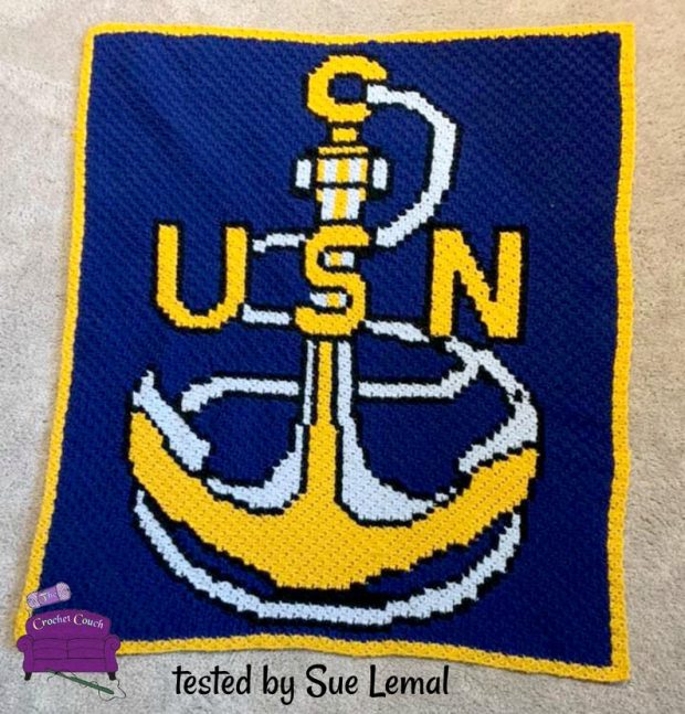 Afghan US Navy Crochet Pattern