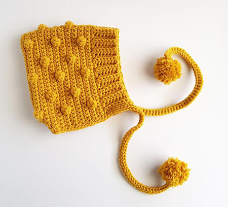 Baby Bobble Pixie Crochet Baby Bonnet Pattern By PeachandPaigeDesigns