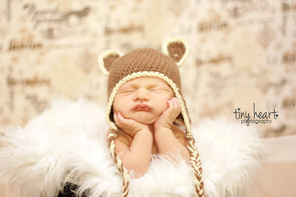 Bear Earflap Baby Crochet Hat By jspirik