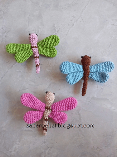 Amigurumi Dragonfly Crochet Pattern by Zan Merry