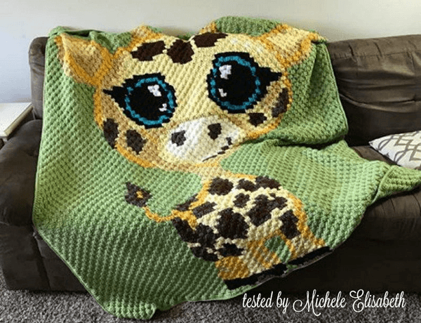 Crochet Baby Giraffe Afghan Pattern by Crochet Couch