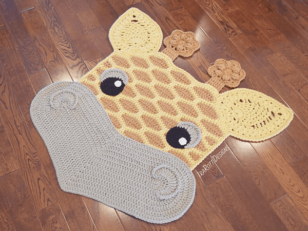 Crochet Giraffe Rug Pattern by Irarott Patterns