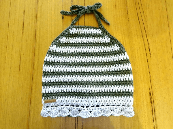 Crochet Halter Neck Top Pattern by Rhinestone Mumma