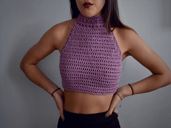 Crochet Halter Top Pattern by Sara Knits Co