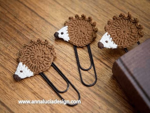 Crochet Hedgehog Bookmark Pattern by Emma Crochet Design 4 U