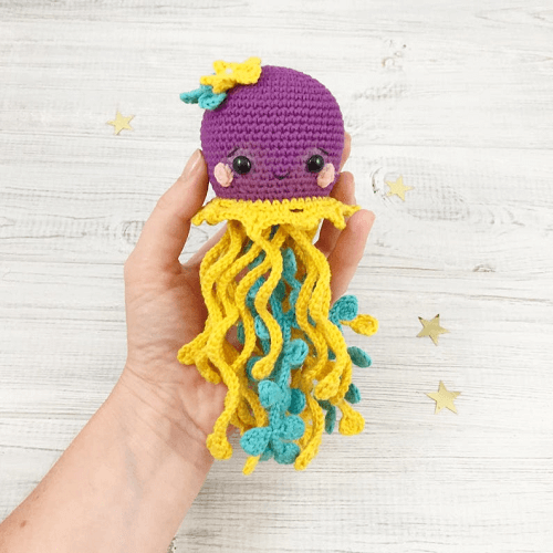 Crochet Jellyfish Amigurumi Pattern by Tikva Patterns