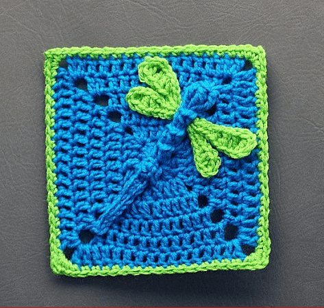 Dazzling Dragonfly Granny Square Crochet Pattern by Yarnutopia