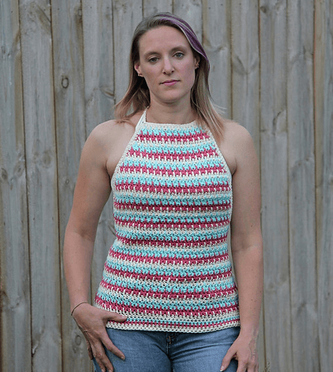 Halter Top Crochet Pattern by Two Brothers Blankets